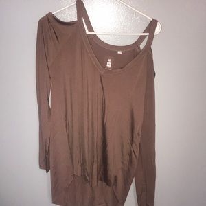 Open shoulder long sleeve